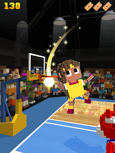 Gameplay of the Blocky basketball for Android phone or tablet.