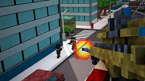 Gameplay of the Blocky city sniper 3D for Android phone or tablet.