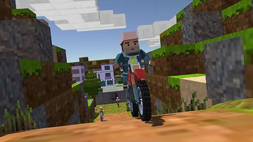 Gameplay of the Blocky moto bike sim 2017 for Android phone or tablet.