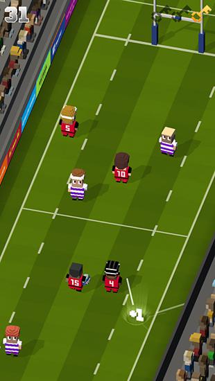 Gameplay of the Blocky rugby for Android phone or tablet.