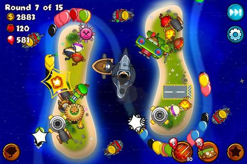 Gameplay of the Bloons: Monkey city for Android phone or tablet.
