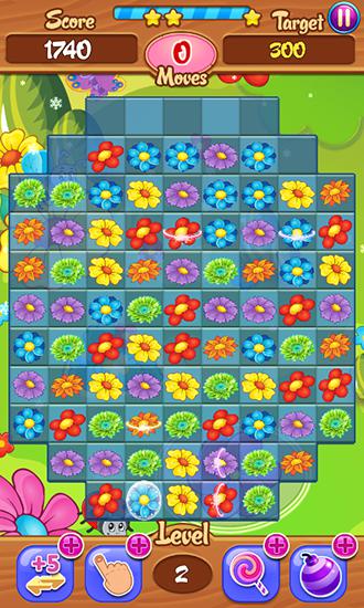 Gameplay of the Blossom crush for Android phone or tablet.