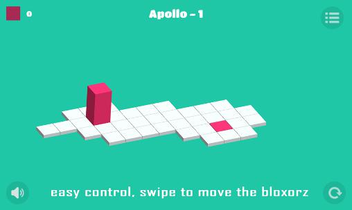 Gameplay of the Bloxorz: Block and hole for Android phone or tablet.