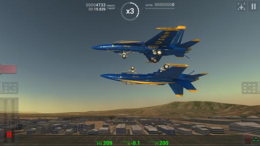 Gameplay of the Blue angels: Aerobatic sim for Android phone or tablet.