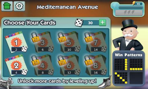 Gameplay of the Boardwalk bingo: Monopoly for Android phone or tablet.