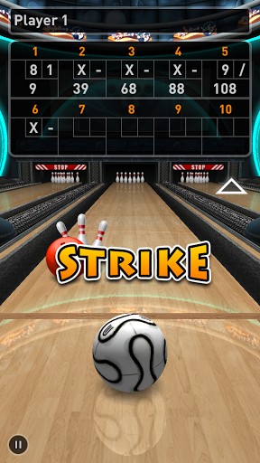 Gameplay of the Bowling game 3D for Android phone or tablet.
