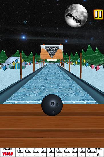 Gameplay of the Bowling Xmas for Android phone or tablet.
