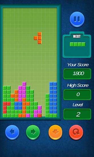 Gameplay of the Brick puzzle: Fill tetris for Android phone or tablet.