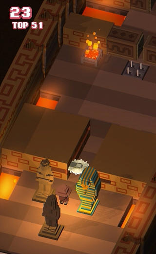 Gameplay of the Bricky raider: Crossy for Android phone or tablet.