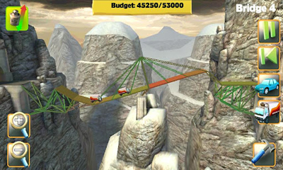 Gameplay of the Bridge Constructor for Android phone or tablet.