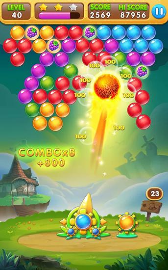 Gameplay of the Bubble blast mania for Android phone or tablet.