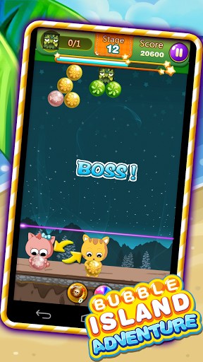 Gameplay of the Bubble island: Adventure for Android phone or tablet.