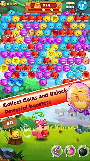 Gameplay of the Bubble pet mania for Android phone or tablet.