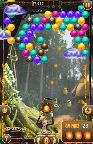 Gameplay of the Bubble safari for Android phone or tablet.