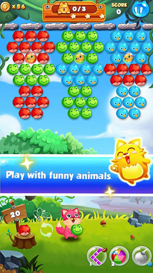Gameplay of the Bubble сat: Rescue for Android phone or tablet.