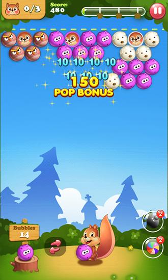 Gameplay of the Bubble shoot: Pet for Android phone or tablet.