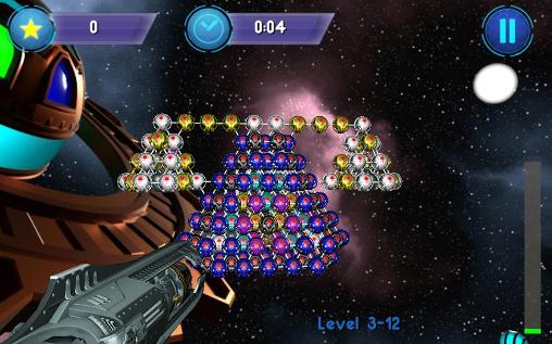 Gameplay of the Bubble shooter 3D for Android phone or tablet.