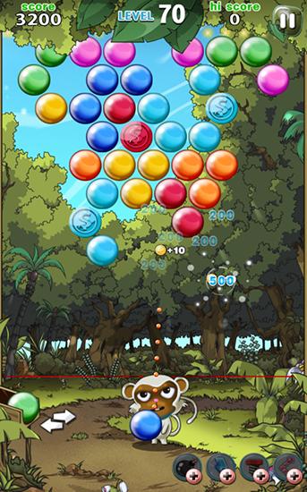 Gameplay of the Bubble shooter: Friends for Android phone or tablet.