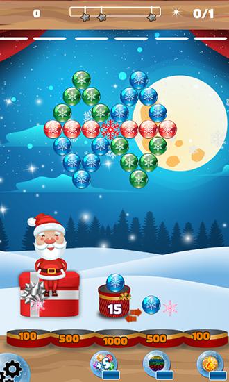 Gameplay of the Bubble shooter: Frozen puzzle for Android phone or tablet.