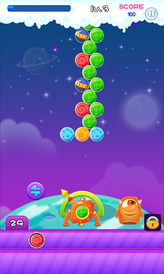 Gameplay of the Bubble shooter galaxy for Android phone or tablet.