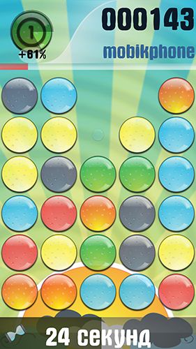 Gameplay of the Bubbles time for Android phone or tablet.