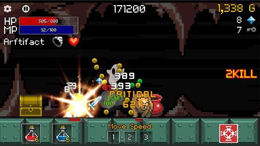 Gameplay of the Buff knight: RPG runner for Android phone or tablet.