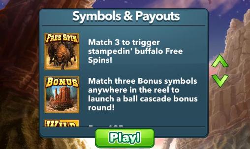 Gameplay of the Buffalo slots jackpot stampede! for Android phone or tablet.