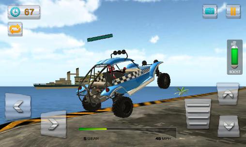 Gameplay of the Buggy stunts 3D: Beach mania for Android phone or tablet.