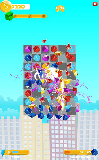 Gameplay of the Building cubes for Android phone or tablet.