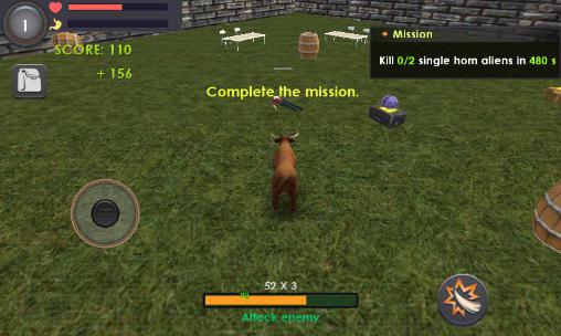 Gameplay of the Bull simulator 3D for Android phone or tablet.