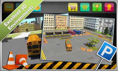 Gameplay of the Bus Parking Simulator 3D for Android phone or tablet.