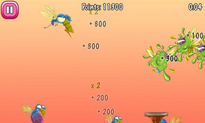 Gameplay of the ByeBye Mosquito for Android phone or tablet.