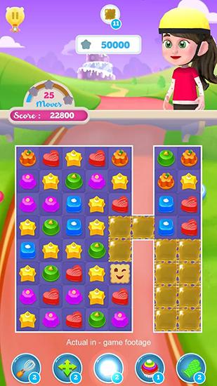 Gameplay of the Cake jam for Android phone or tablet.