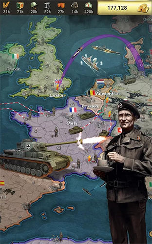 Call of war 1942: World war 2 strategy game - Android game screenshots.