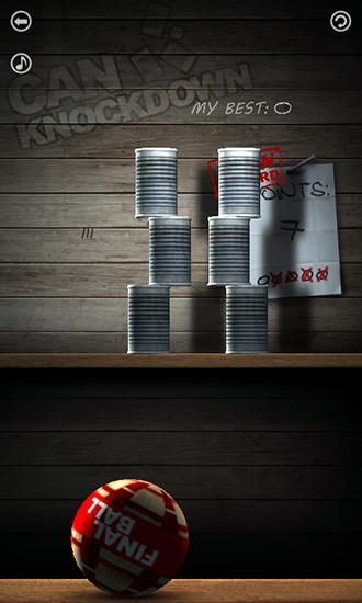 Gameplay of the Can knockdown for Android phone or tablet.