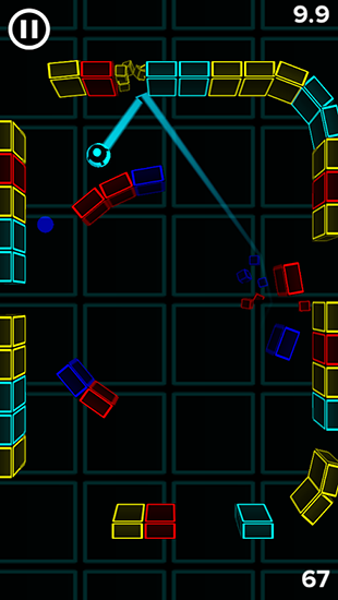 Gameplay of the Cancell ballscape for Android phone or tablet.