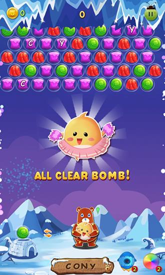 Gameplay of the Candy bubble for Android phone or tablet.