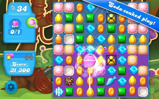 Gameplay of the Candy crush: Soda saga for Android phone or tablet.