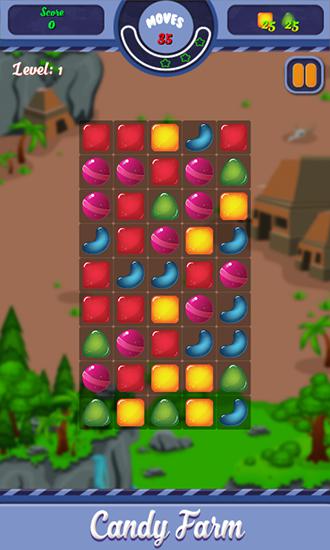 Gameplay of the Candy farm for Android phone or tablet.