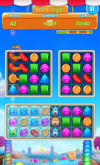 Gameplay of the Candy heroes mania deluxe for Android phone or tablet.