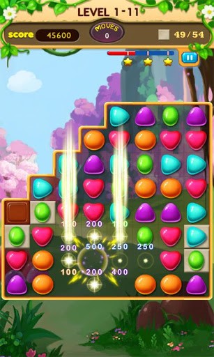 Gameplay of the Candy journey for Android phone or tablet.