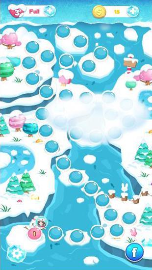 Gameplay of the Candy mania frozen: Jewel skull 2 for Android phone or tablet.