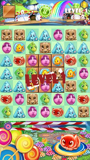 Gameplay of the Candy pets for Android phone or tablet.