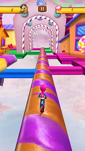 Gameplay of the Candy run 3D for Android phone or tablet.