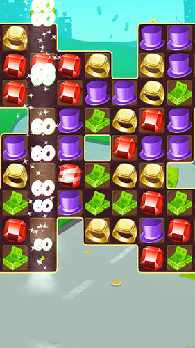 Gameplay of the Capitalist millionaire: Match 3 for Android phone or tablet.