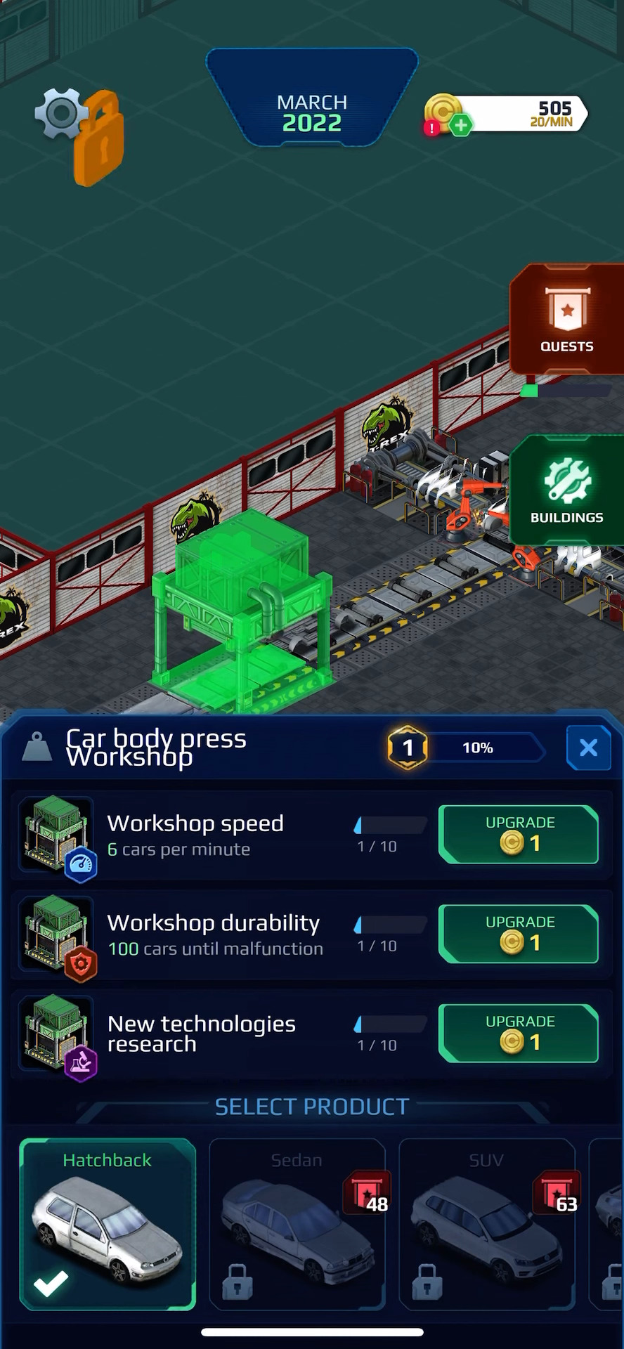 Car Factory Simulator - Android game screenshots.