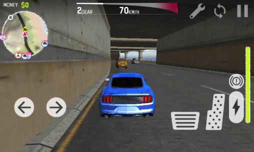 Gameplay of the Car driving: Racing simulator for Android phone or tablet.