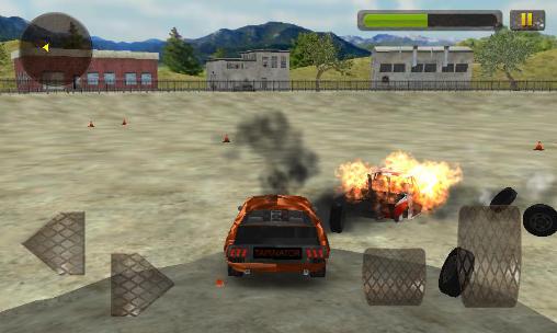 Gameplay of the Car wars 3D: Demolition mania for Android phone or tablet.