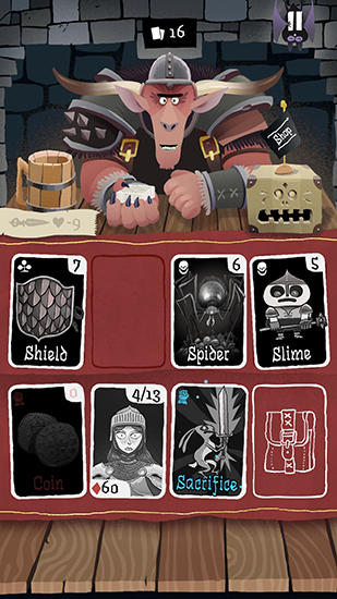 Gameplay of the Card crawl for Android phone or tablet.