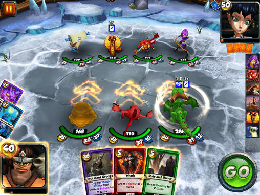 Gameplay of the Card king: Dragon wars for Android phone or tablet.